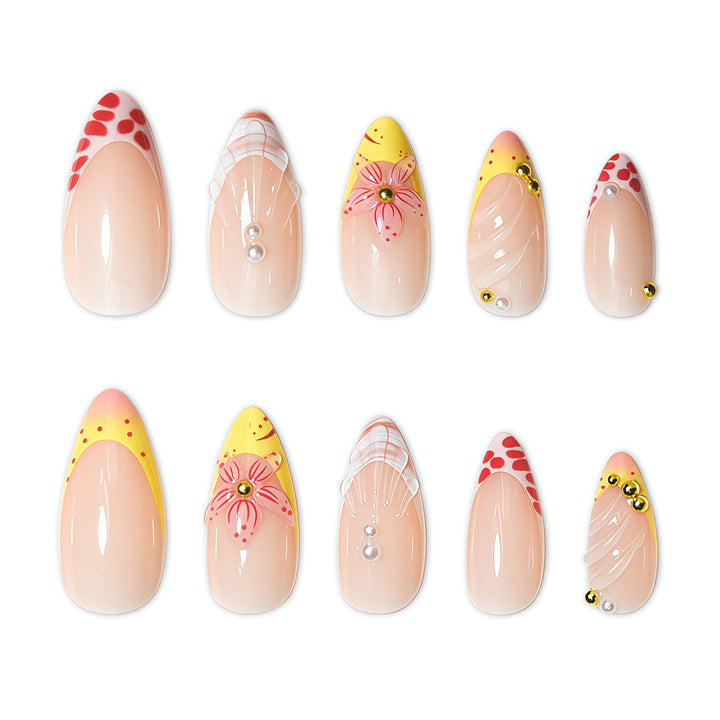 Floral-Embellished Press-On Nail Extensions Stornfield