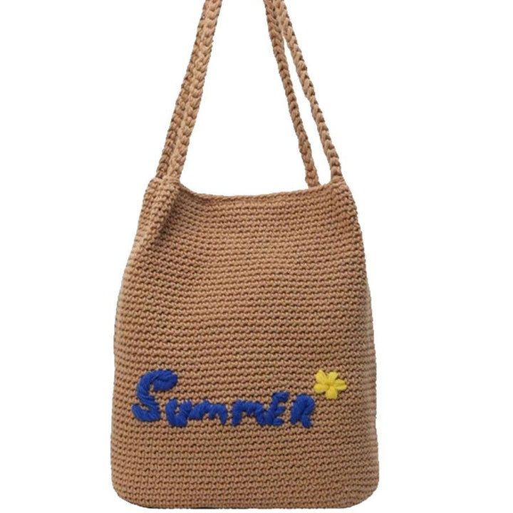 Handcrafted cotton bag with cheerful summer motif Stornfield