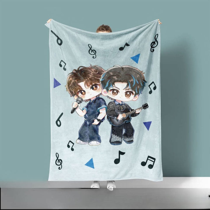 Musical-Themed Plush Throw Blanket
