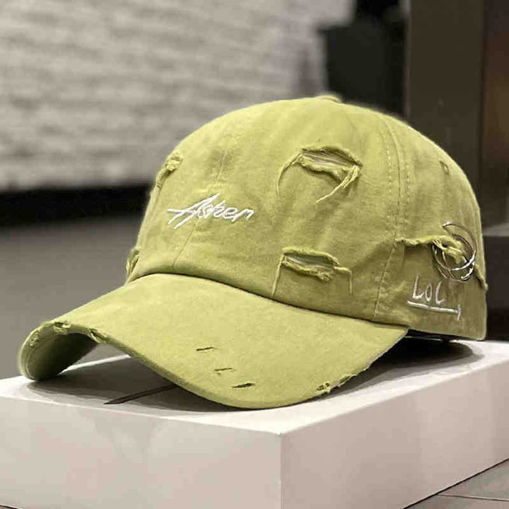 Unisex Distressed Denim Adjustable Cap Stornfield