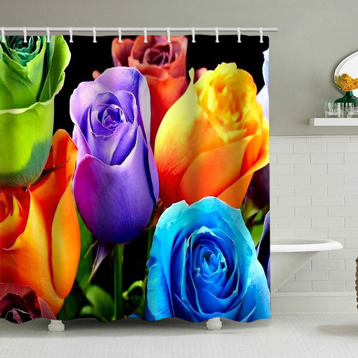 Romantic Floral Swan Shower Curtain Stornfield