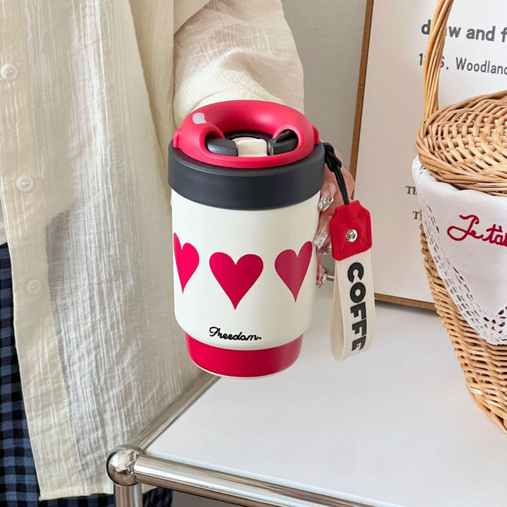 Ladies Thermos Mug with Elegant Gold Rim Stornfield