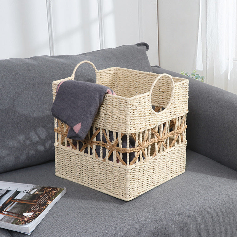 Woven Storage Basket with Handles Stornfield