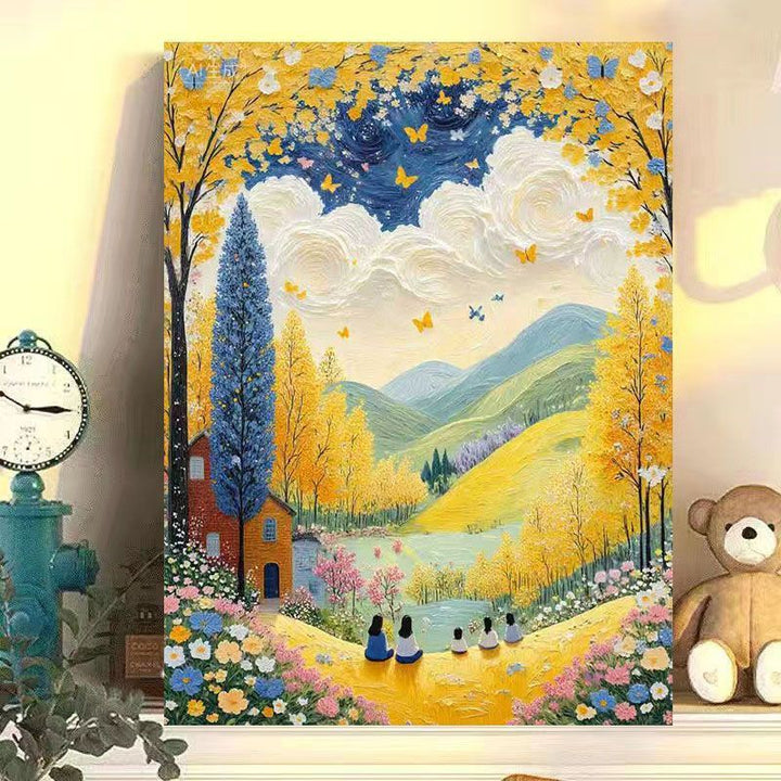 Scenic Autumn Landscape Canvas Art Print Stornfield