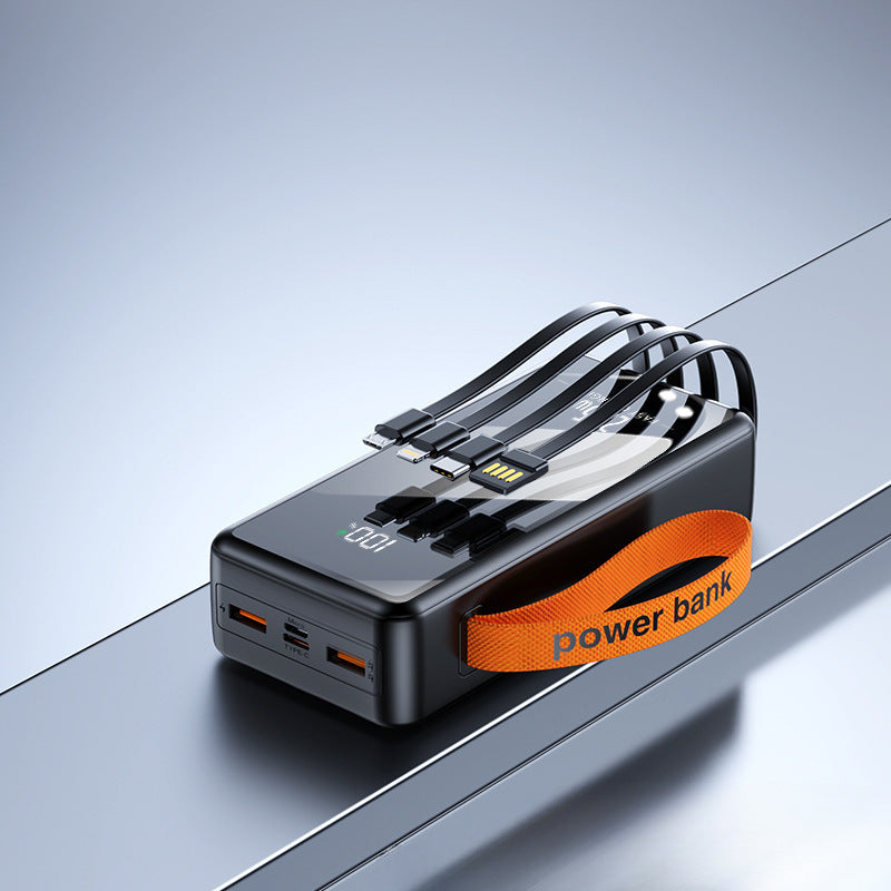 Multifunctional power bank with integrated charging cables and digital display Stornfield