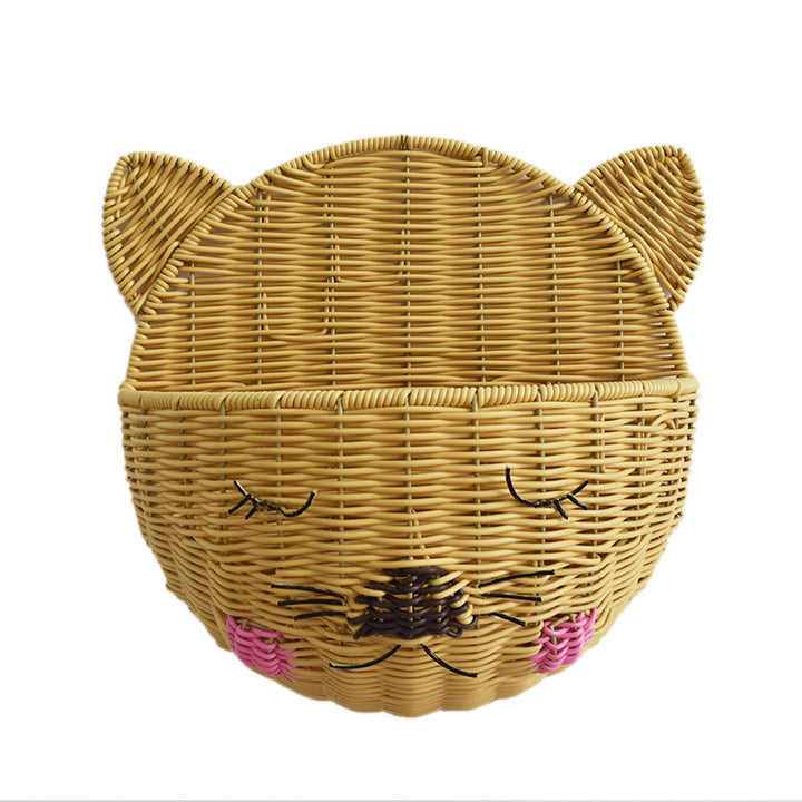 Cute Cat-Shaped Woven Storage Basket Stornfield