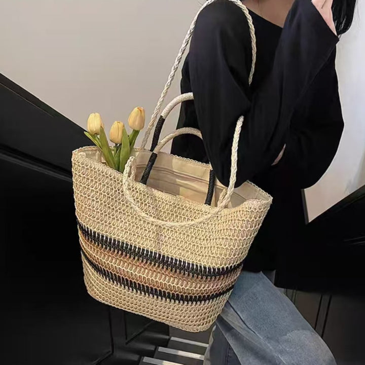 Handmade basket bag with modern patterns Stornfield