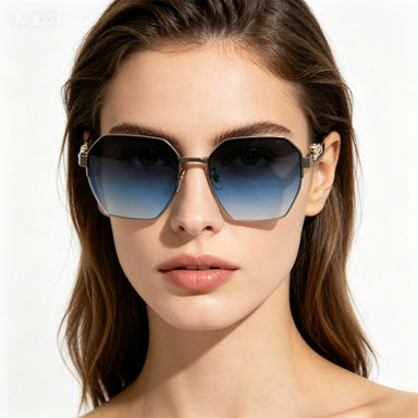 Ladies elegant sunglasses in modern octagon design Stornfield