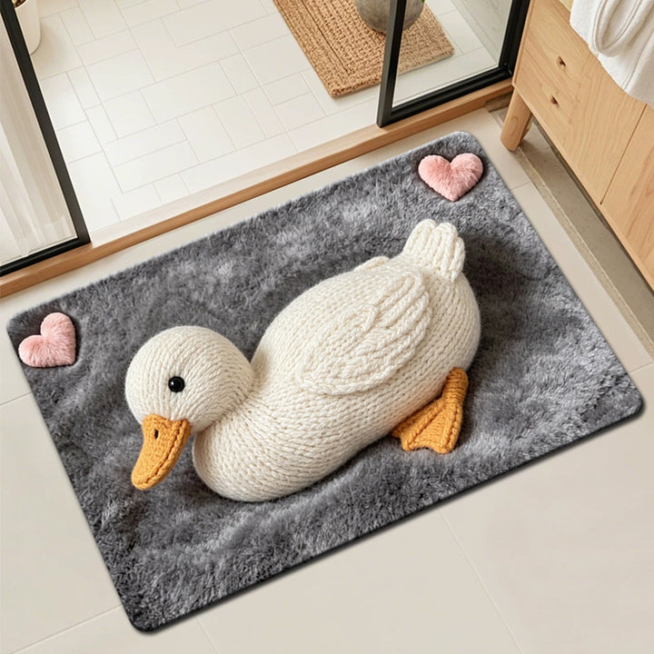 Cute Cat-Shaped Plush Bath Mat