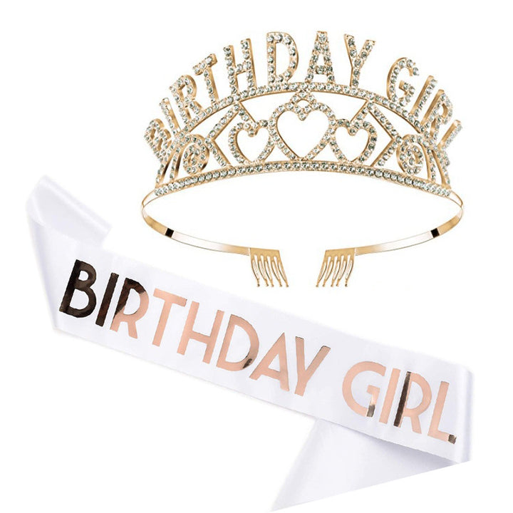 Women's Sparkling Tiara and Sash Set Stornfield