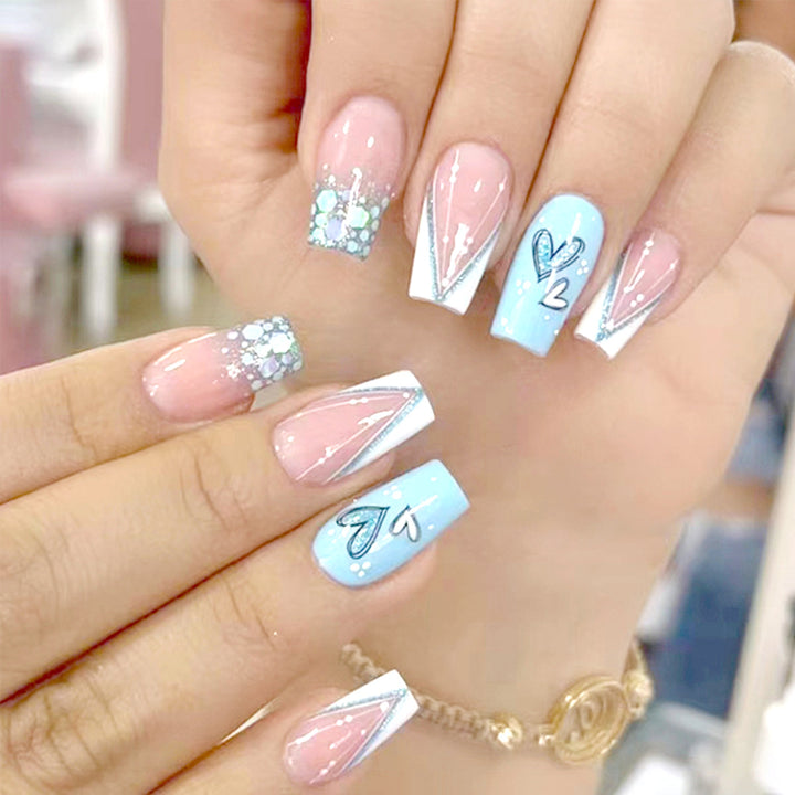Heart-Inspired Press-On Nail Art Set Stornfield