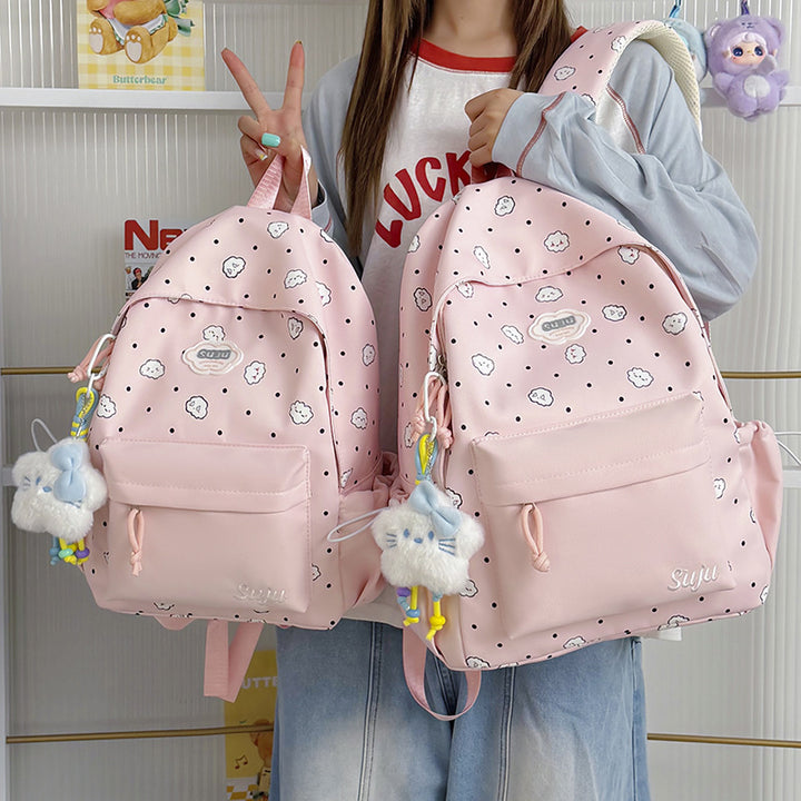 Fun Cloud-Patterned Casual Backpack Stornfield