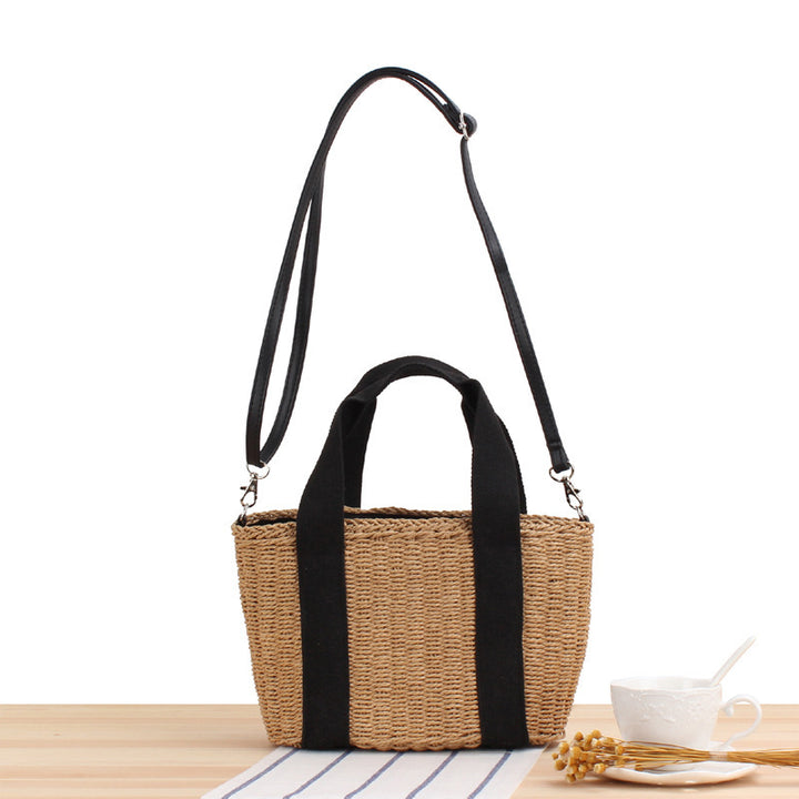 Elegant Braided Handbag with Contrasting Shoulder Straps Stornfield