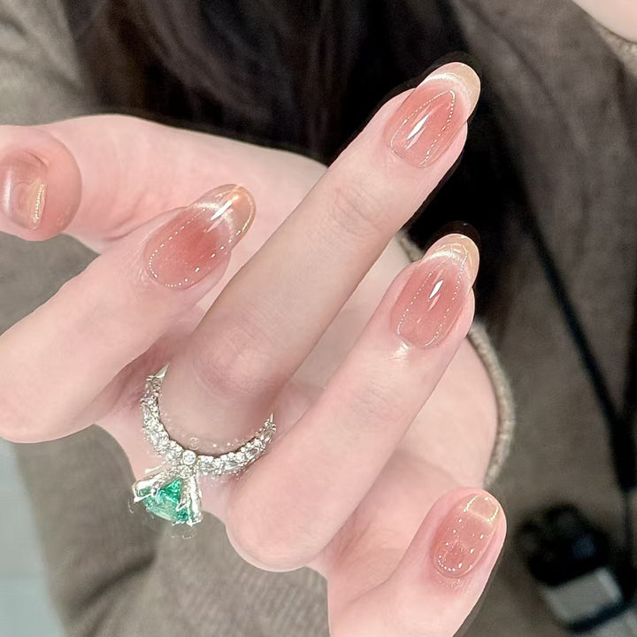 Elegant Glossy Press-On Nail Extensions Stornfield