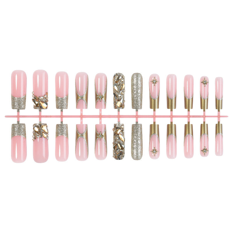 Fake nail set with glitter accents and elegant decorations Stornfield