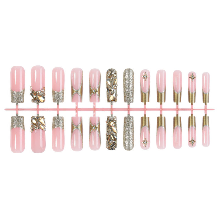 Fake nail set with glitter accents and elegant decorations Stornfield