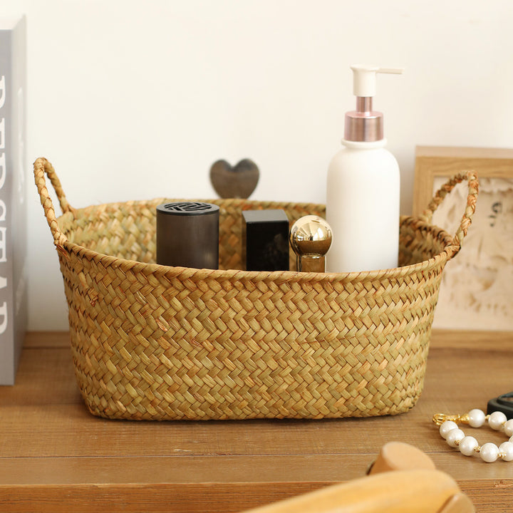 Unisex Handwoven Storage Basket with Ergonomic Handles Stornfield