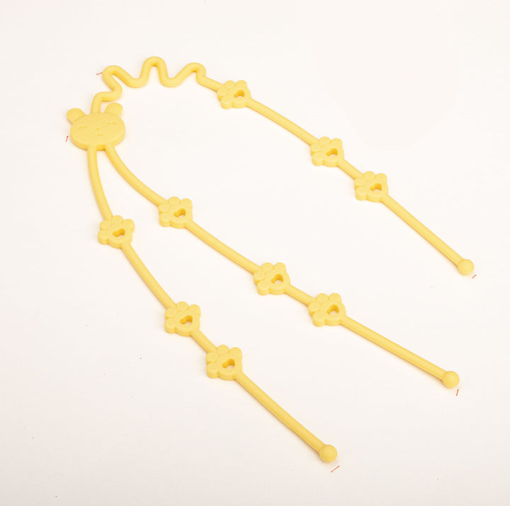 Decorative Flexible Floral Bear Motif Plastic Headband