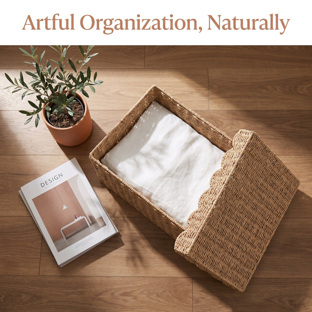 Playful storage basket with lid Stornfield