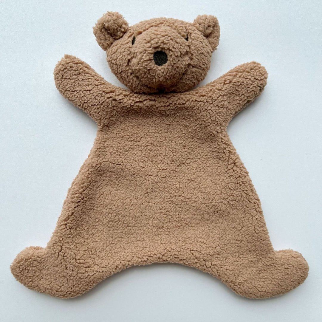 Sherpa Bear Lovey Security Blanket Handheld Comforter