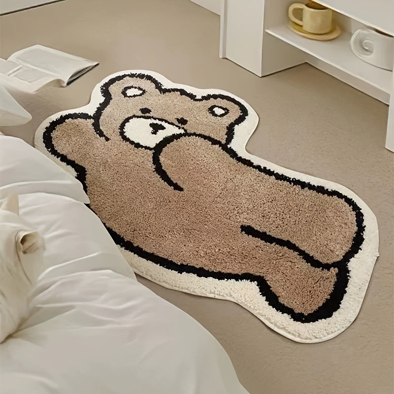 Cartoon Character Shaped Plush Area Rug