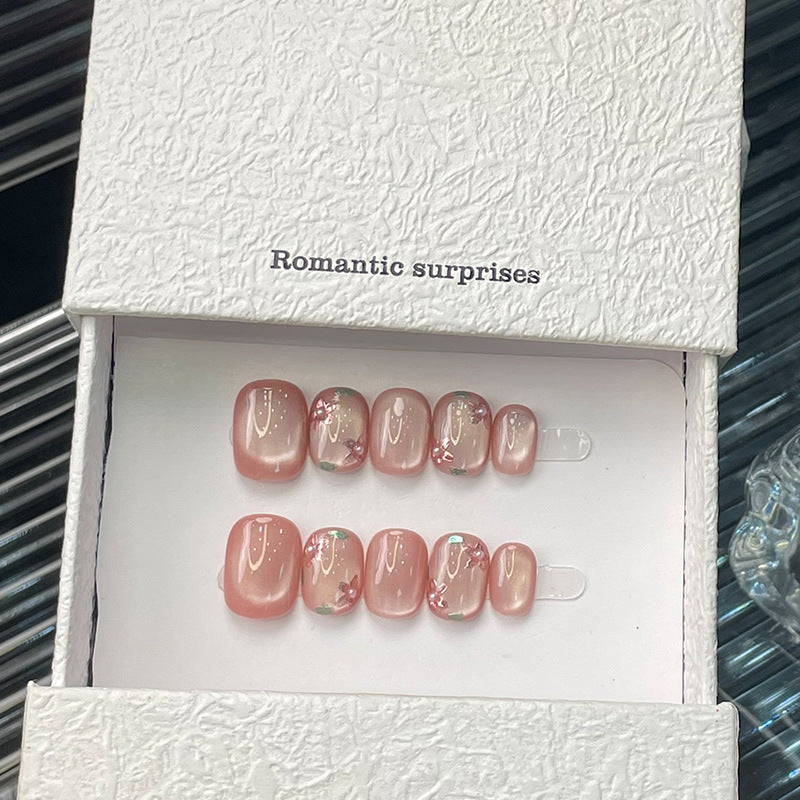 Romantic Floral Press-On Nail Art Set