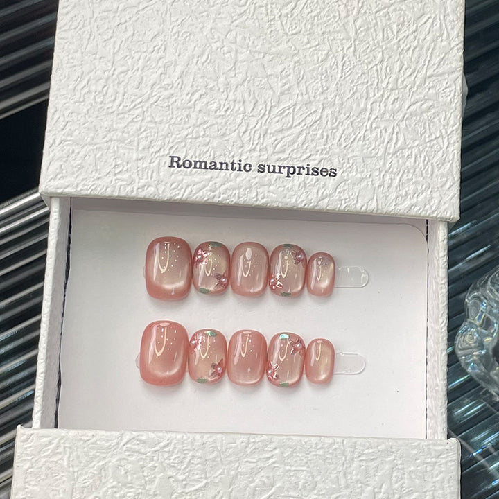 Romantic Floral Press-On Nail Art Set