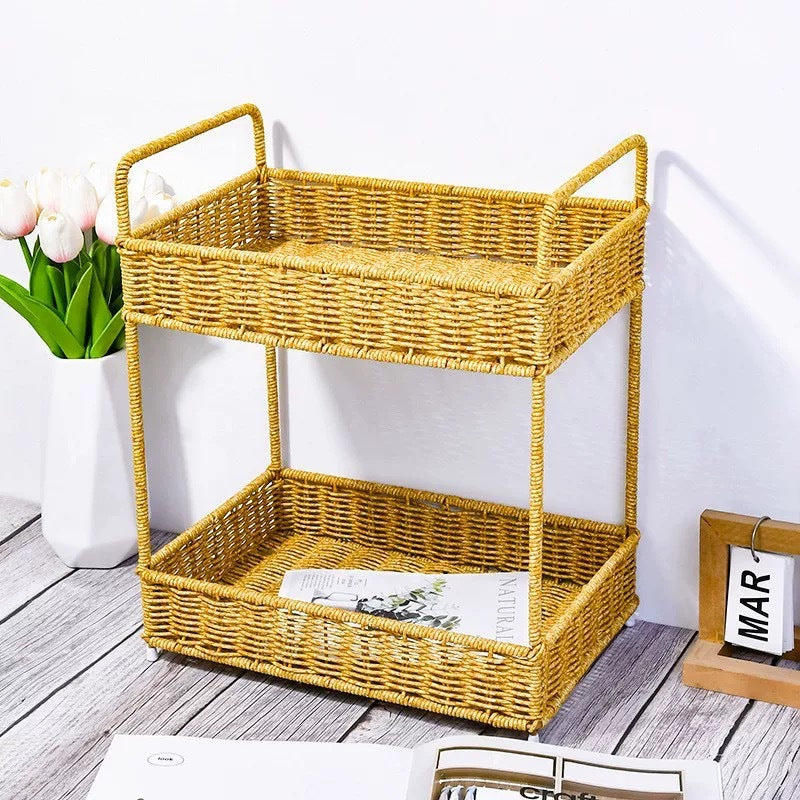 Multi-Tiered Wicker Storage Stand Stornfield