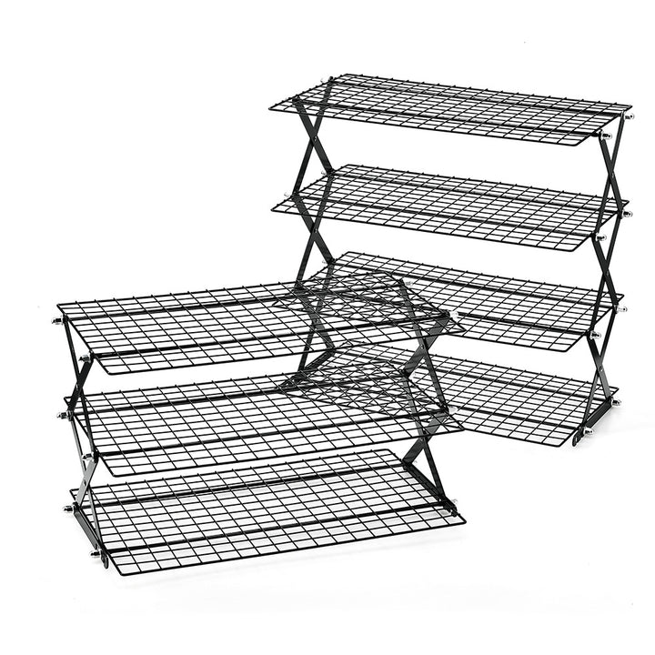Foldable Kitchen Rack Made of Sturdy Metal Grid Stornfield