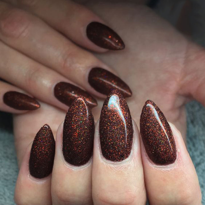 Unique Glittering Almond-Shaped Press-On Nails Stornfield