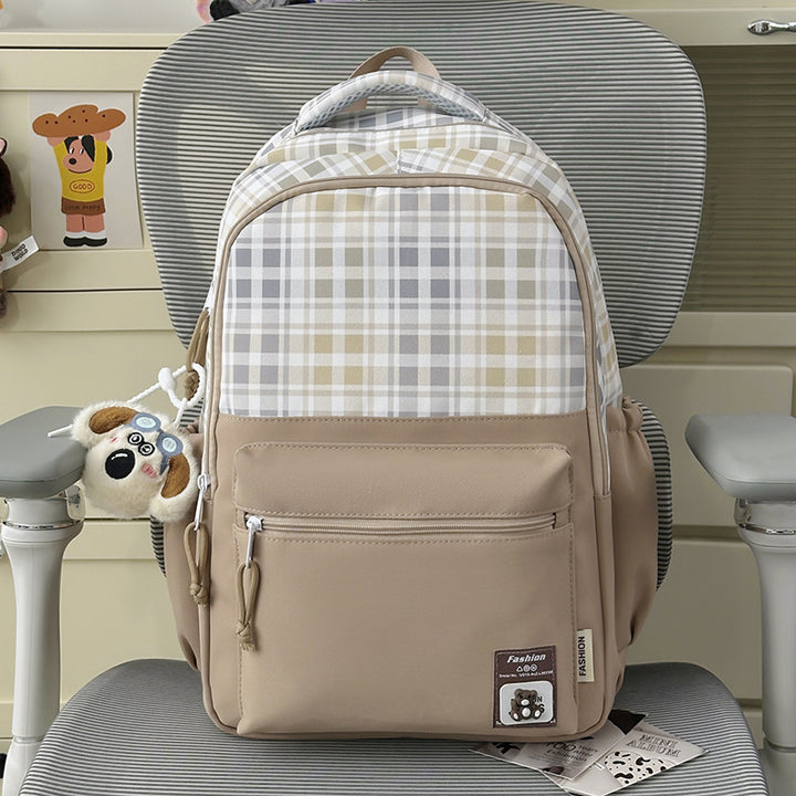 Stylish Plaid Design Backpack Stornfield