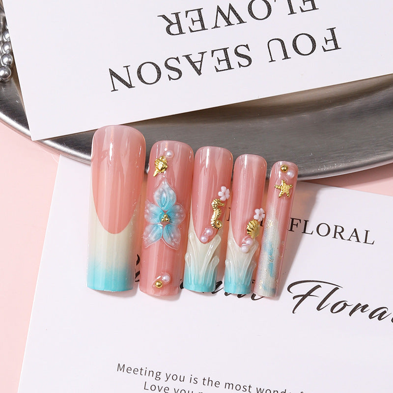 Floral Decorative Press-On Nail Set Stornfield