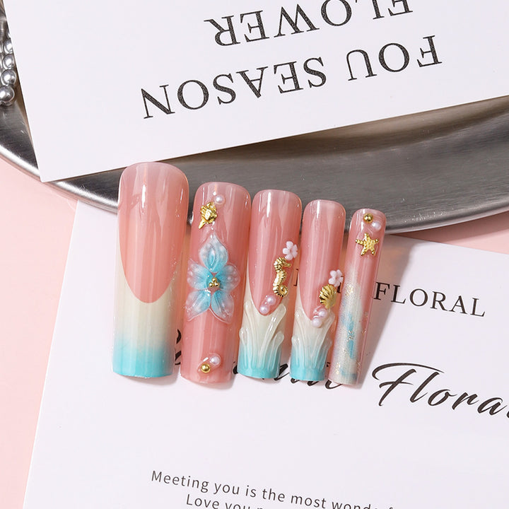 Floral Decorative Press-On Nail Set Stornfield