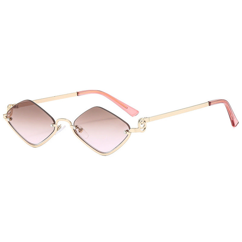 Women's trendy square sunglasses with delicate metal frame Stornfield