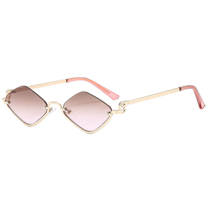 Women's trendy square sunglasses with delicate metal frame Stornfield