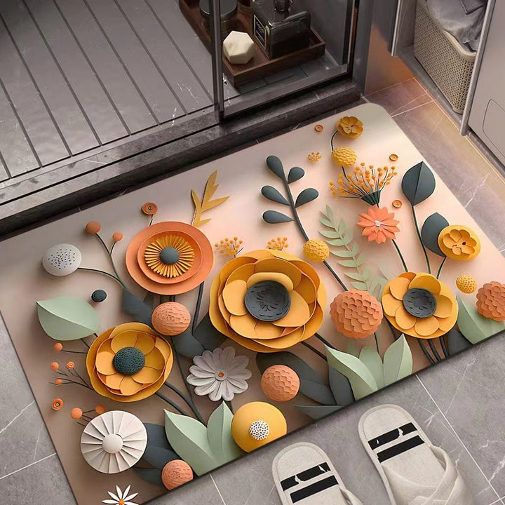 3D Textured Floral Mat Stornfield