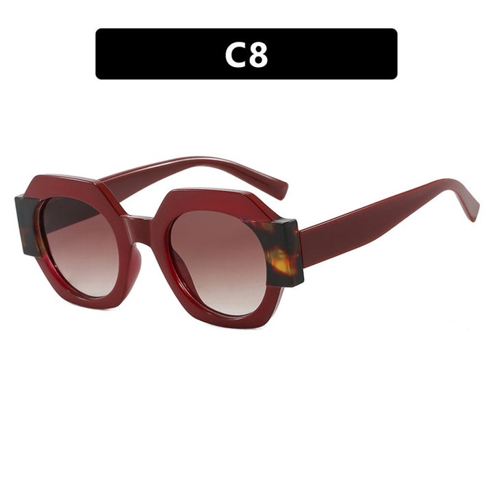 Ladies trendy sunglasses in hexagonal design Stornfield
