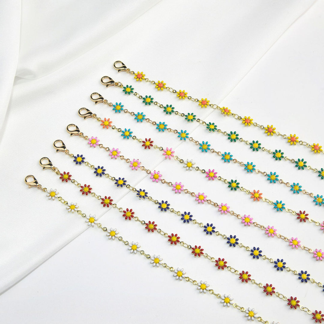 Colorful Floral Chain Bracelet Stornfield
