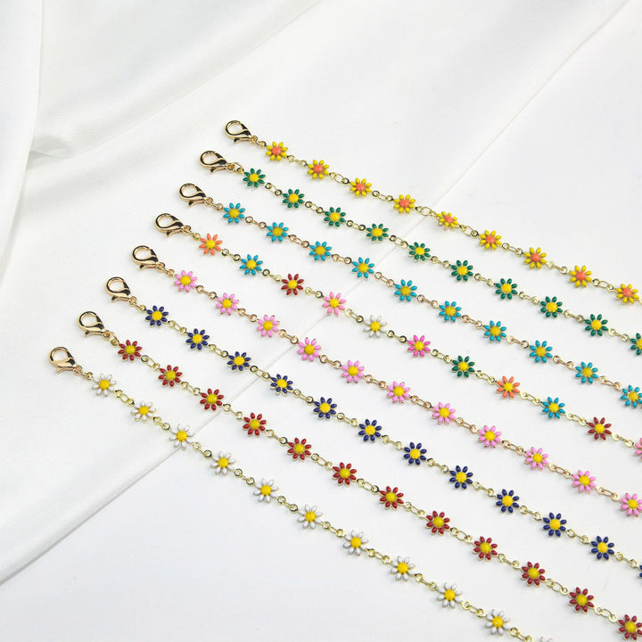 Colorful Floral Chain Bracelet Stornfield