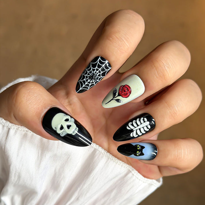Halloween-Themed Decorative Press-On Nail Set Stornfield