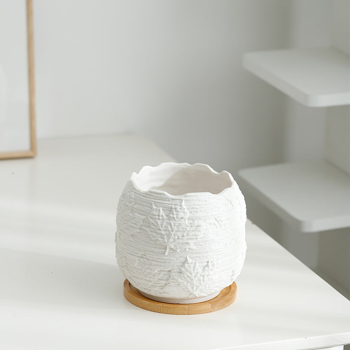 Textured Ceramic Flower Pot Stornfeild