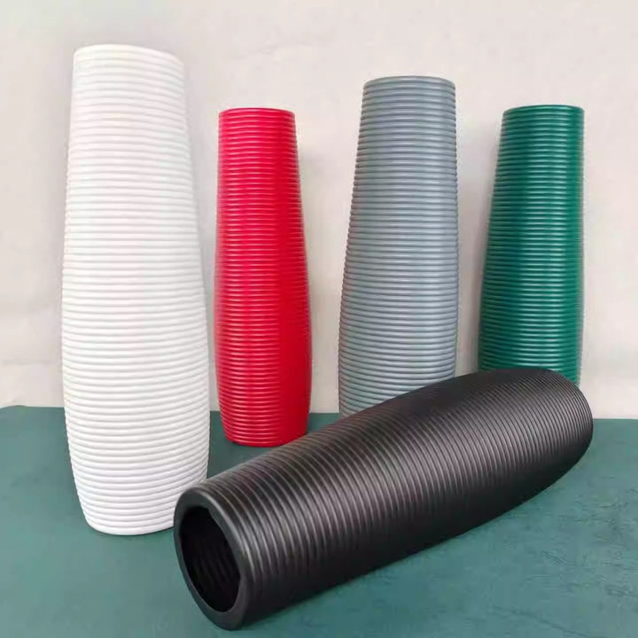 Modern Ribbed Decorative Vase Stornfeild