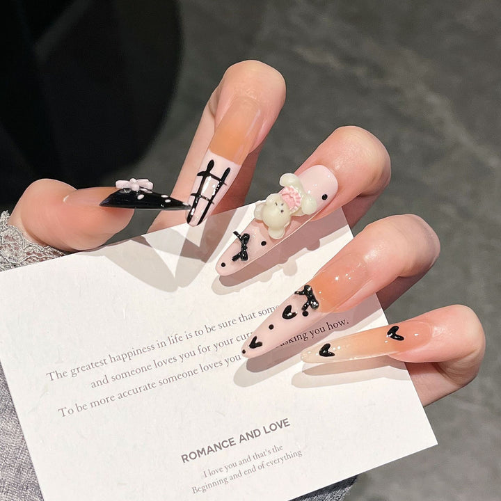 Creative 3D Character-Themed Press-On Nail Art Stornfield