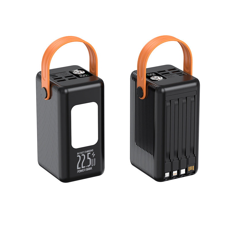Portable power bank with ergonomic grip and digital charging display Stornfield