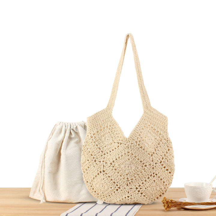 Handmade crochet tote bag with modern pattern Stornfield