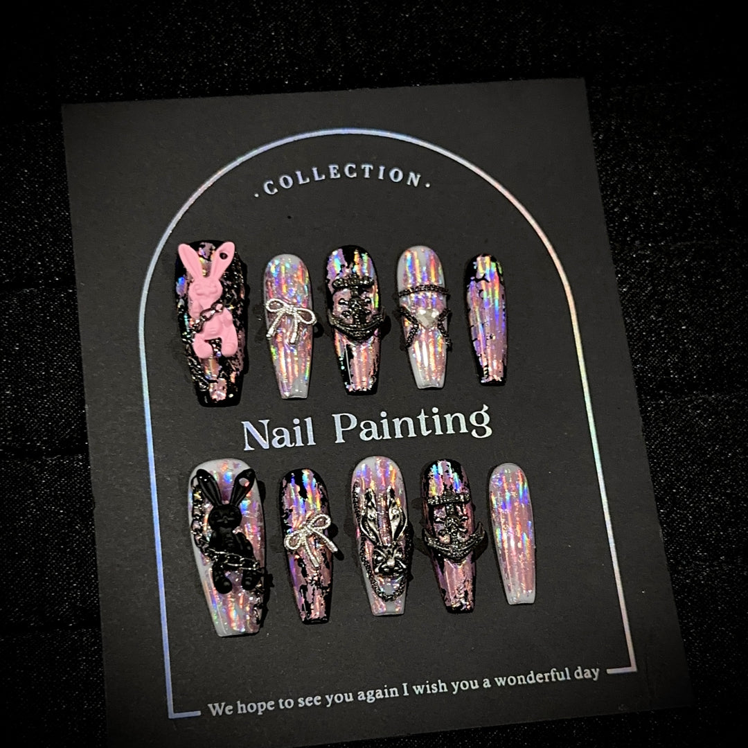 3D Themed Press-On Nail Art Set