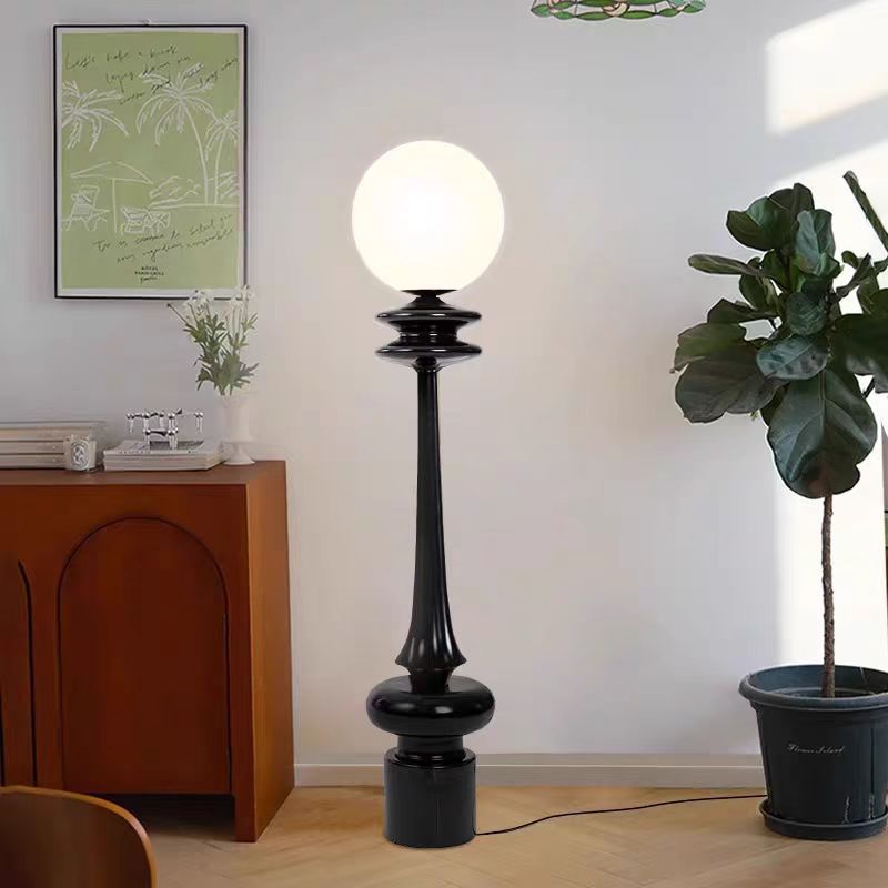 Modern Elegant Floor Lamp with Artistic Globe Shade