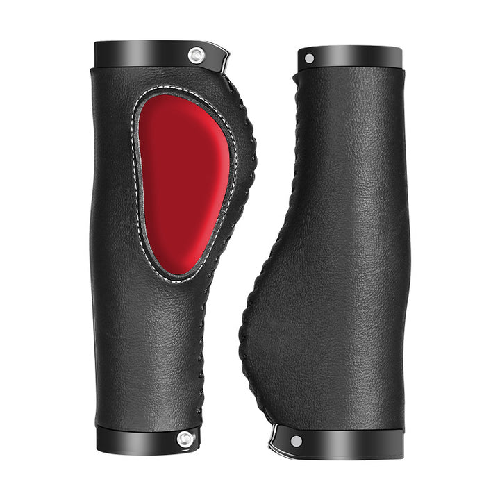 Ergonomic Leather Bike Handlebar Grips Stornfield