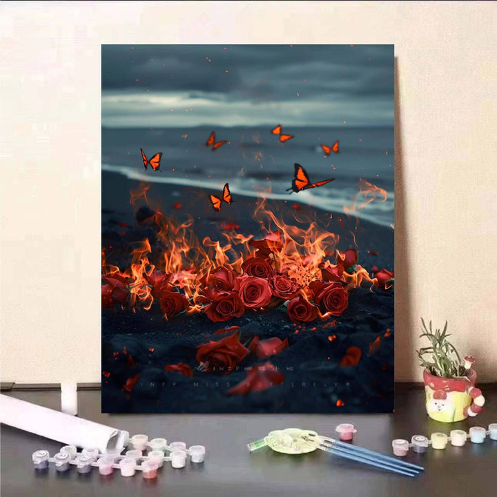 Floral Fantasy Paint by Numbers Wall Art Stornfield