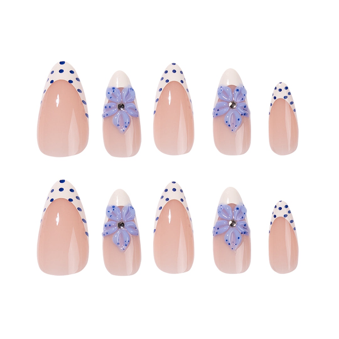 Artful stiletto nails with floral design Stornfield